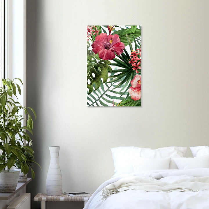 Little Squiffy Print Material 50x75 cm / 20x30″ Tropical Hibiscus Canvas Wall Art