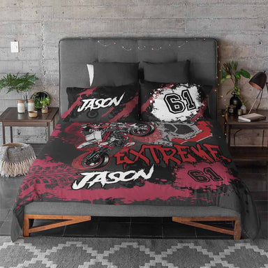 Motocross Personalised Quilt Cover Set-Personalised-Little Squiffy