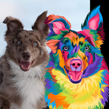 Custom Portrait Head / Pop Art / Digital Custom Pet Pawtrait Digital