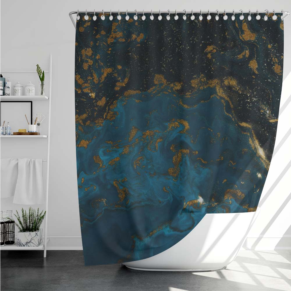Exquisite Marble Shower Curtain Collection