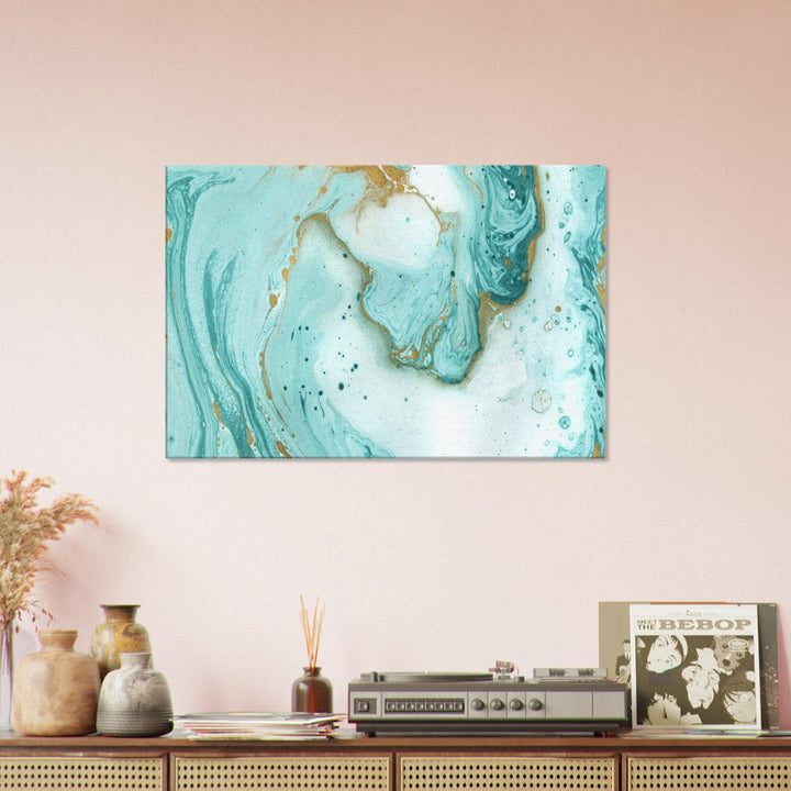 Little Squiffy Print Material 60x90 cm / 24x36″ / Horizontal Twilight Beach Marble Canvas Wall Art