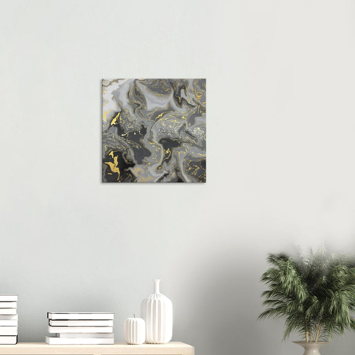 Little Squiffy Print Material 50x50 cm / 20x20″ / Vertical Kiamas Black Marble Canvas Wall Art