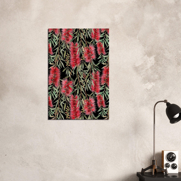 Little Squiffy Print Material 60x90 cm / 24x36″ / Vertical Australian Bottle Brush Flower Canvas Wall Art