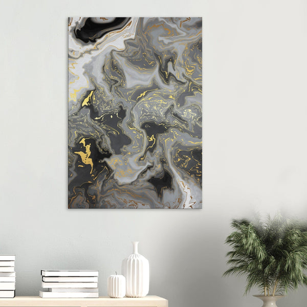 Little Squiffy Print Material 70x100 cm / 28x40″ / Vertical Kiamas Black Marble Canvas Wall Art