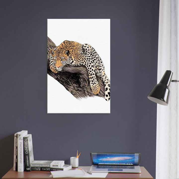 Little Squiffy Print Material 60x90 cm / 24x36″ / Vertical Leopardess Canvas Wall Art