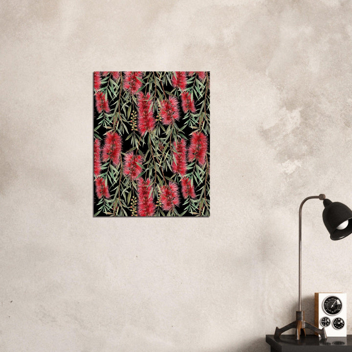 Little Squiffy Print Material 60x75 cm / 24x30″ / Vertical Australian Bottle Brush Flower Canvas Wall Art
