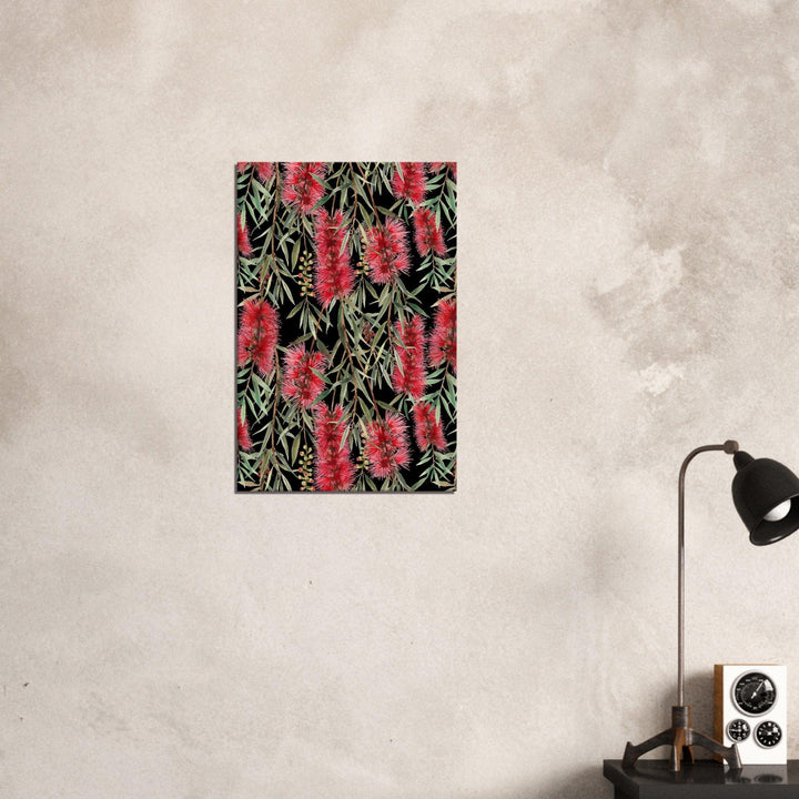 Little Squiffy Print Material 50x75 cm / 20x30″ / Vertical Australian Bottle Brush Flower Canvas Wall Art