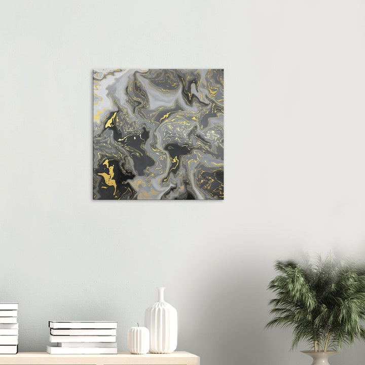 Little Squiffy Print Material 60x60 cm / 24x24″ / Vertical Kiamas Black Marble Canvas Wall Art