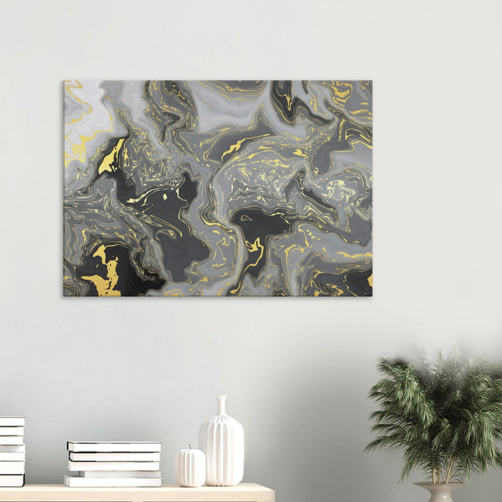 Little Squiffy Print Material 70x100 cm / 28x40″ / Horizontal Kiamas Black Marble Canvas Wall Art