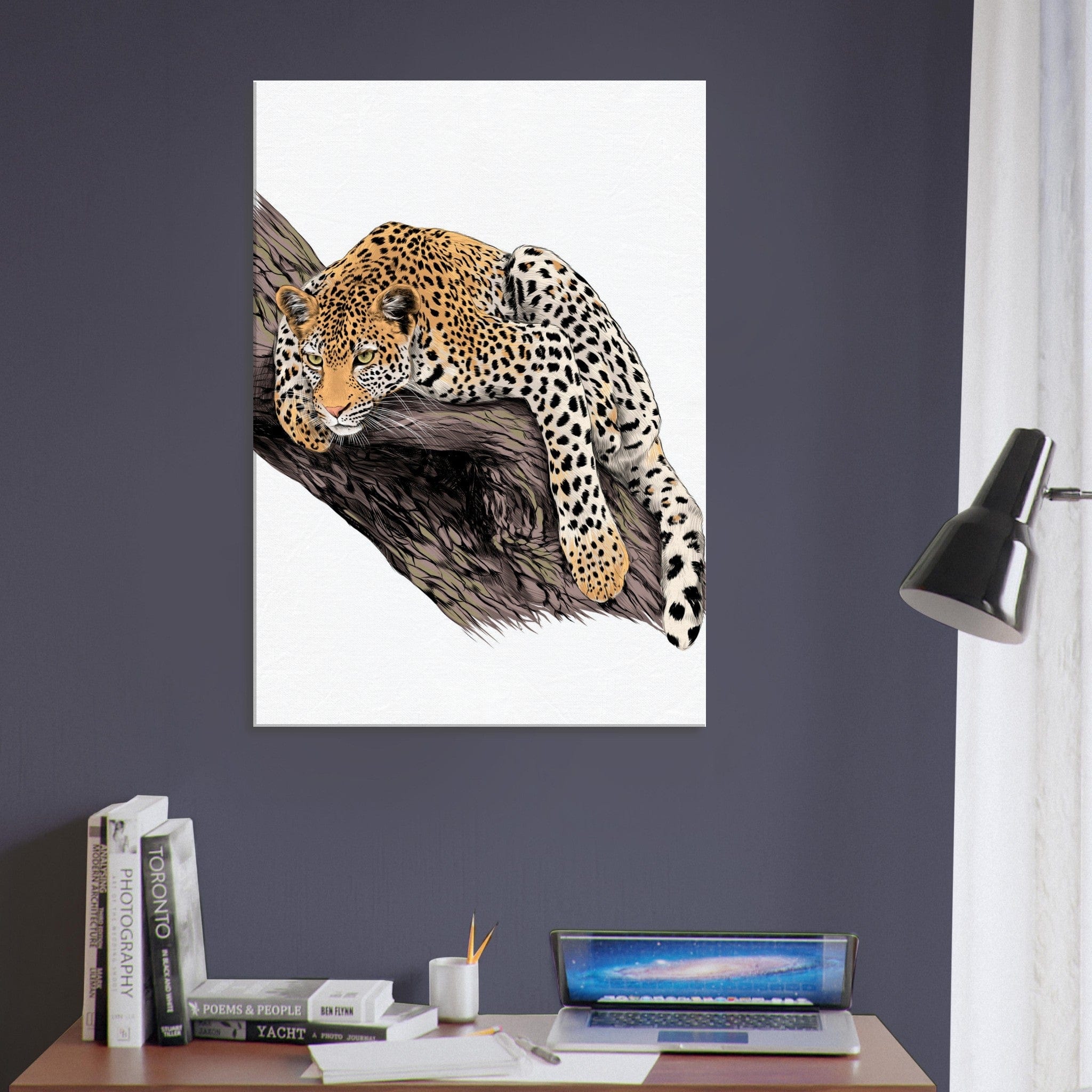 Little Squiffy Print Material 70x100 cm / 28x40″ / Vertical Leopardess Canvas Wall Art