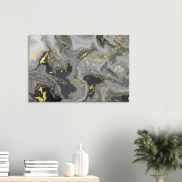 Little Squiffy Print Material 60x90 cm / 24x36″ / Horizontal Kiamas Black Marble Canvas Wall Art