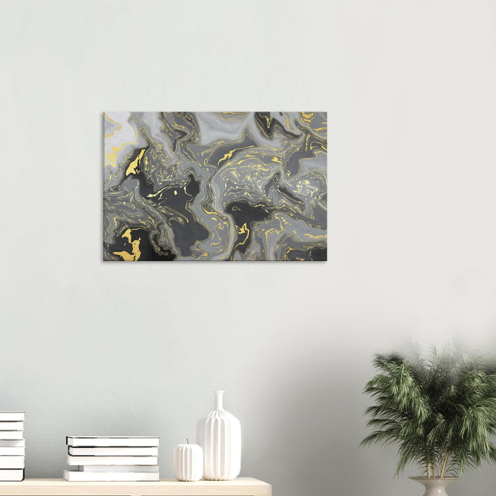 Little Squiffy Print Material 50x75 cm / 20x30″ / Horizontal Kiamas Black Marble Canvas Wall Art