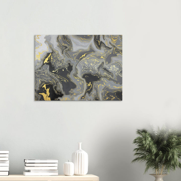 Little Squiffy Print Material 60x80 cm / 24x32″ / Horizontal Kiamas Black Marble Canvas Wall Art
