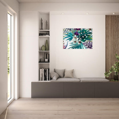 Little Squiffy Print Material 70x100 cm / 28x40″ / Horizontal Tropical Orchid Canvas Wall Art