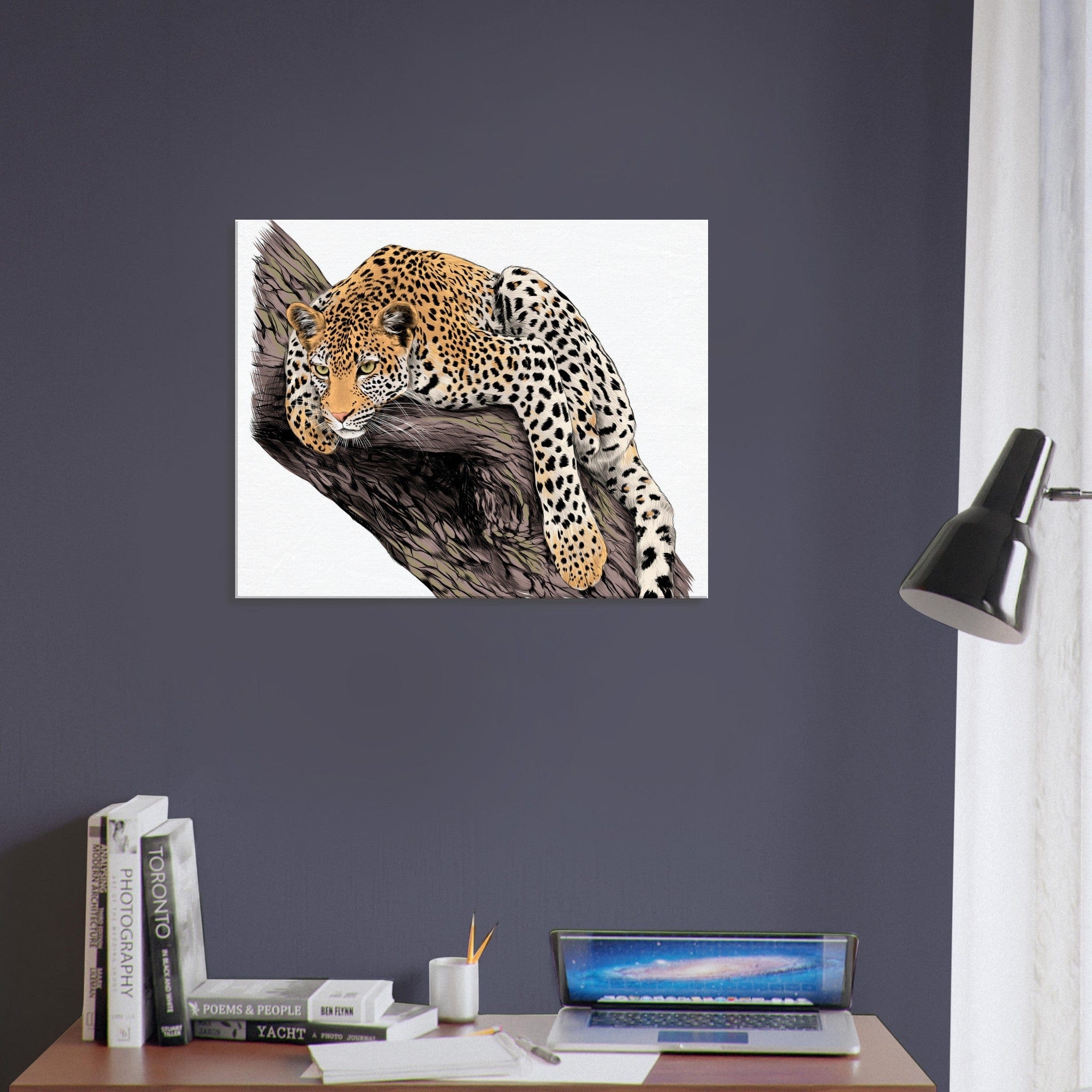 Little Squiffy Print Material 60x75 cm / 24x30″ / Horizontal Leopardess Canvas Wall Art
