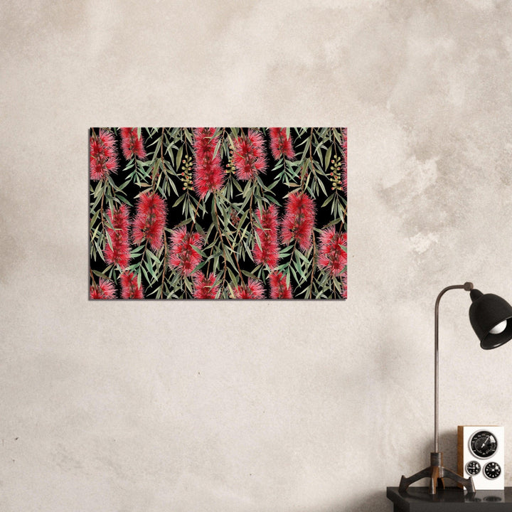 Little Squiffy Print Material 60x90 cm / 24x36″ / Horizontal Australian Bottle Brush Flower Canvas Wall Art