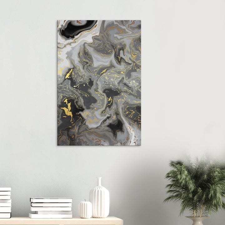 Little Squiffy Print Material 60x90 cm / 24x36″ / Vertical Kiamas Black Marble Canvas Wall Art