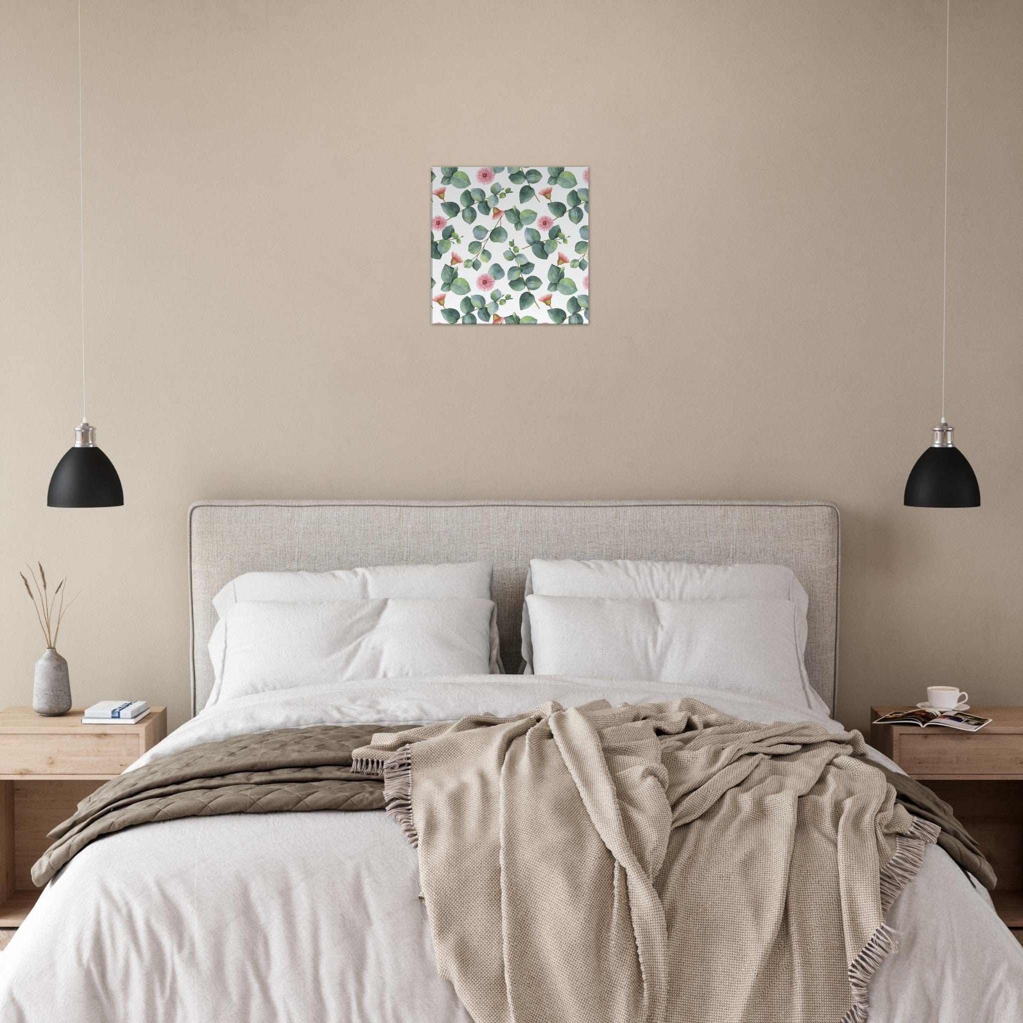 Little Squiffy Print Material 50x50 cm / 20x20″ / Vertical Eucalyptus Blossom Canvas Wall Art