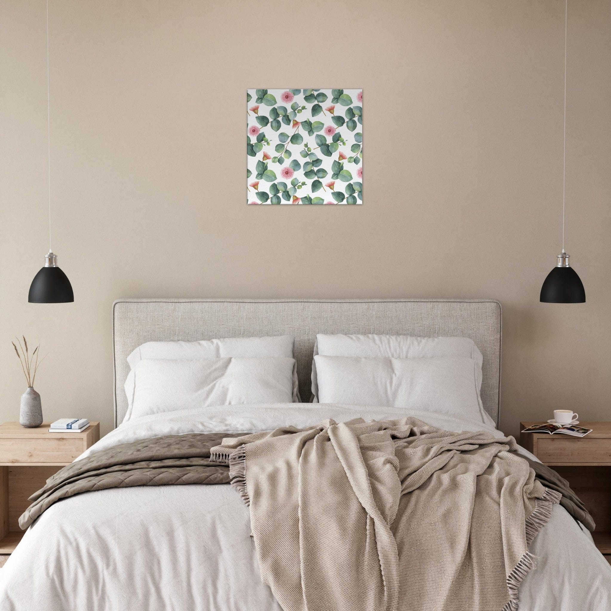 Little Squiffy Print Material 60x60 cm / 24x24″ / Vertical Eucalyptus Blossom Canvas Wall Art