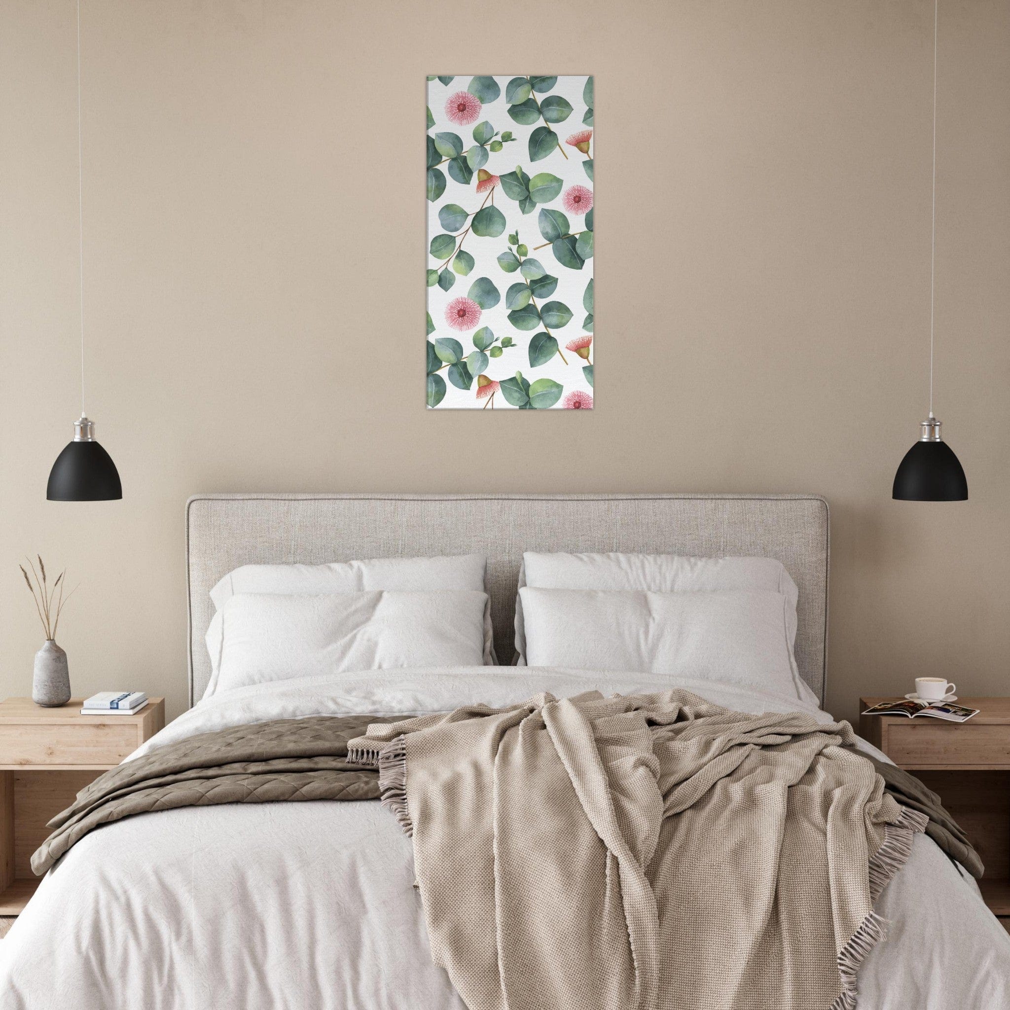 Little Squiffy Print Material 50x100 cm / 20x40″ / Vertical Eucalyptus Blossom Canvas Wall Art