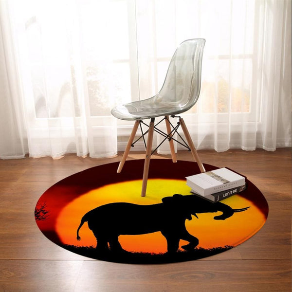 African Sunset African Sunset Round Mat