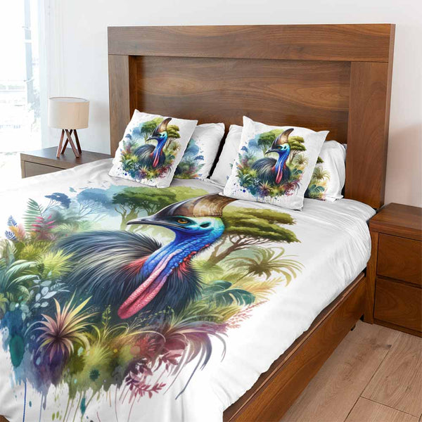 Aussie Cassowary Aussie Cassowary Quilt Cover Set