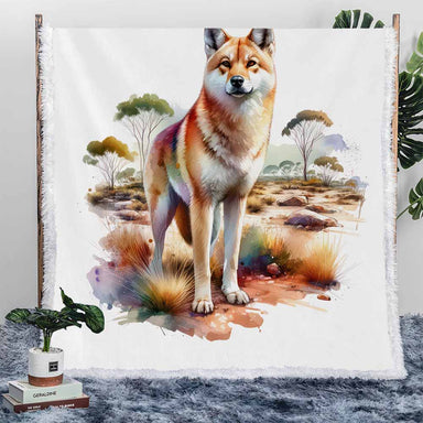 Aussie Dingo Plush Sherpa Blankets Aussie Dingo Blanket