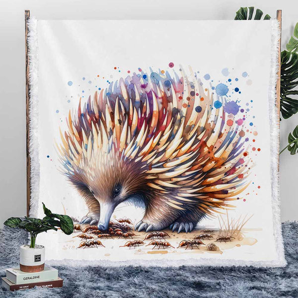Aussie Echidna Plush Sherpa Blankets Aussie Echidna Blanket