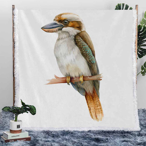 Aussie Kookaburra Plush Sherpa Blankets Aussie Kookaburra Blanket