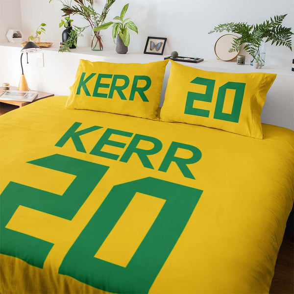 Personalised Aussie Soccer Personalised Quilt Cover Set