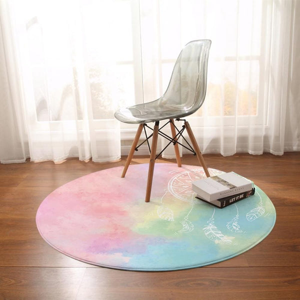 Bahaman Sea Rainbow Dreamcatcher Bahaman Sea Rainbow Dreamcatcher Round Mat