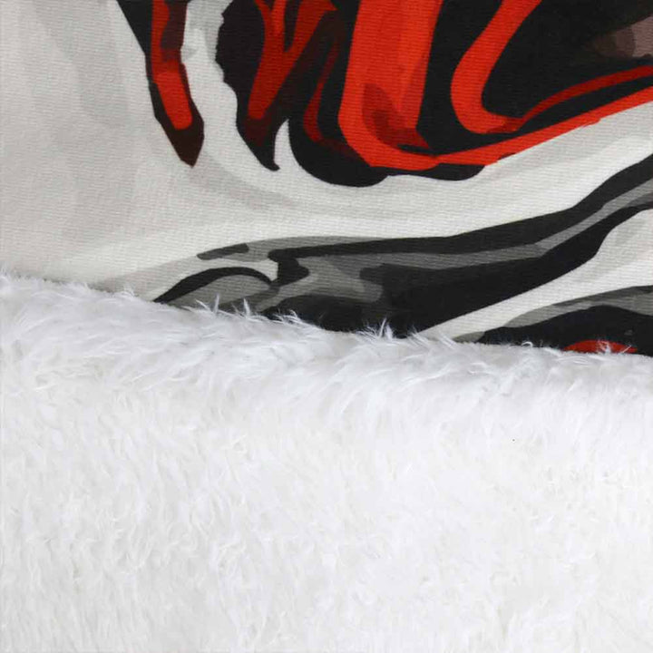 Marble Plush Sherpa Blankets Crimson Eclipse Marble Blanket