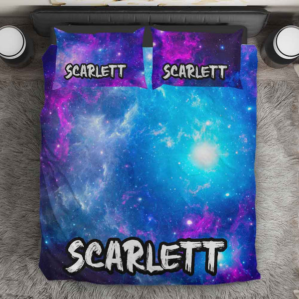 Blue Nebula Galaxy Blue Nebula Galaxy Personalised Doona Cover Set