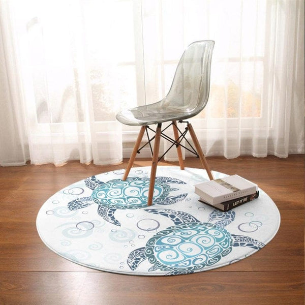 Blue Turtles Blue Turtles Round Mat