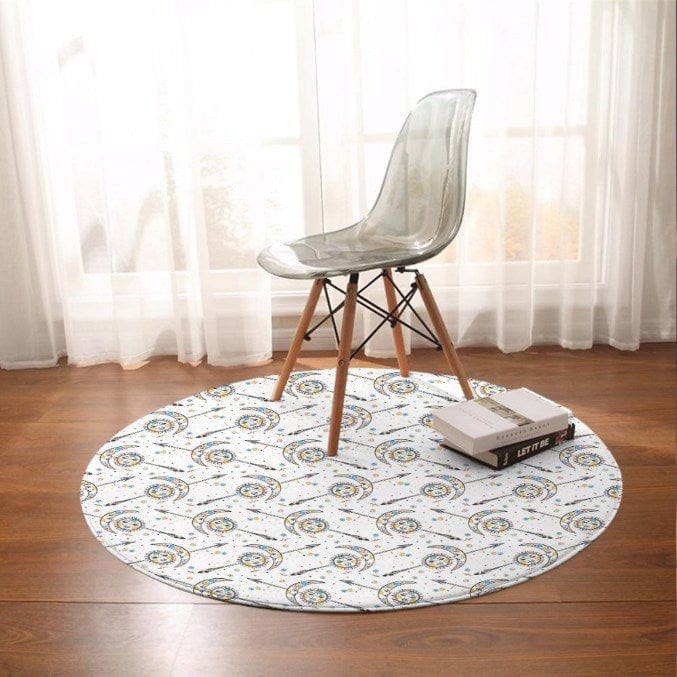 Boho Sun And Moon Boho Sun And Moon Round Mat