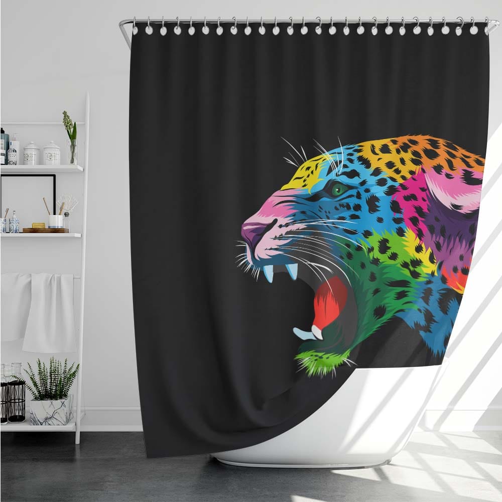 Bright Leopard Bright Leopard Shower Curtain