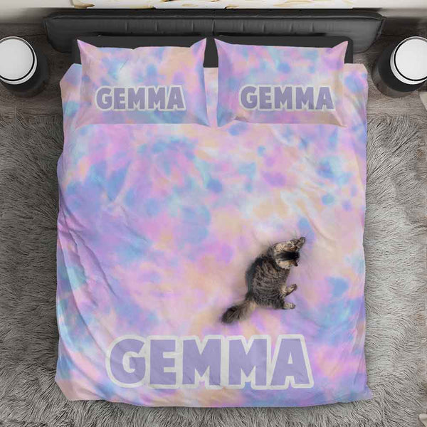 Tie Dye Bubblegum Tie Dye Personalised Quilt Cover Set