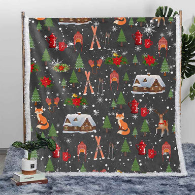 Christmas Joy Plush Sherpa Blankets Christmas Joy Blanket