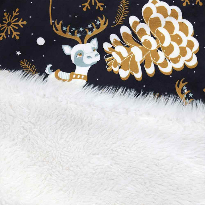 Christmas Reindeers Plush Sherpa Blankets Christmas Reindeers Blanket