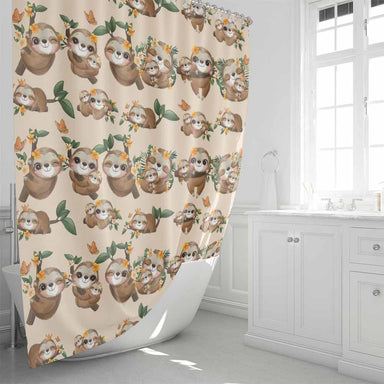 Cute Sloths Cute Sloths Shower Curtain