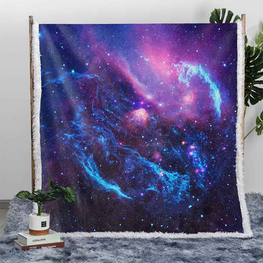 Deep Space Galaxy Plush Sherpa Blankets Deep Space Galaxy Blanket