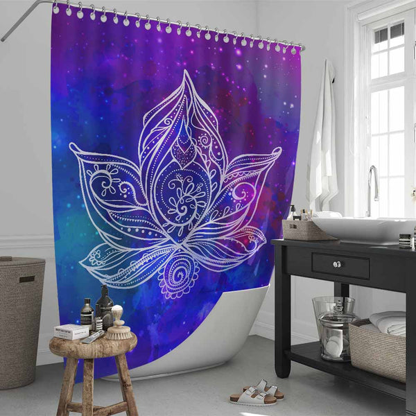 Galaxy Lotus Galaxy Lotus Shower Curtain