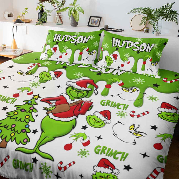 Personalised Grinchmas Personalised Quilt Cover Set