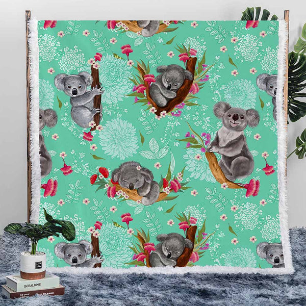 Koala Dreams Plush Sherpa Blankets Koala Dreams Blanket