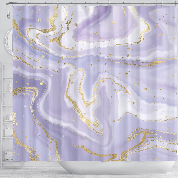 Marble Lavender Marble Shower Curtain