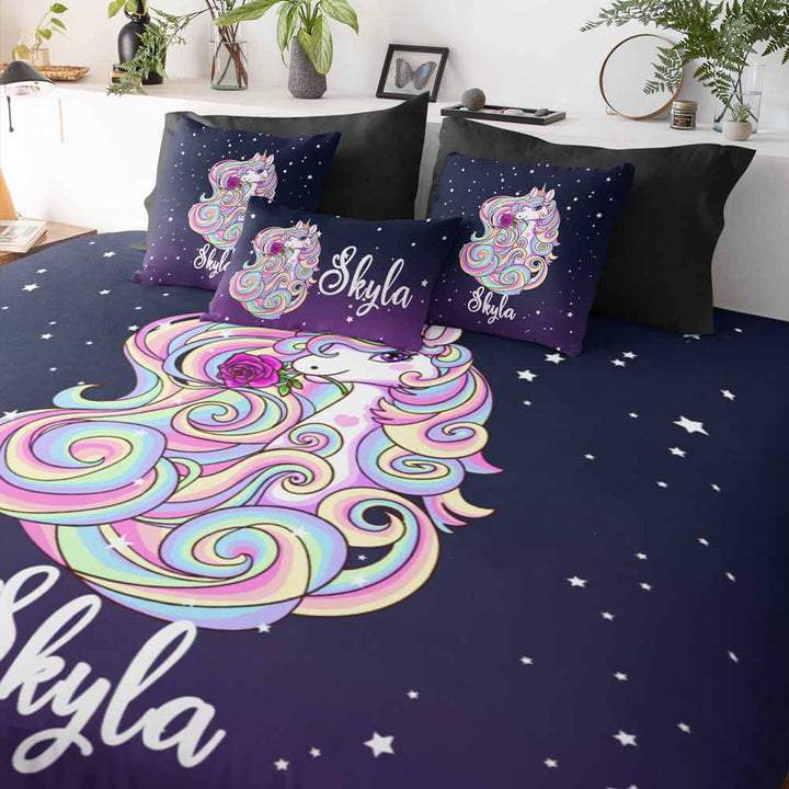 Personalised Magical Unicorn Personalised Quilt Cover Set