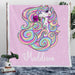Personalised Plush Sherpa Blankets 75x100cm / Pastel Pink Magical Unicorn Personalised Blanket
