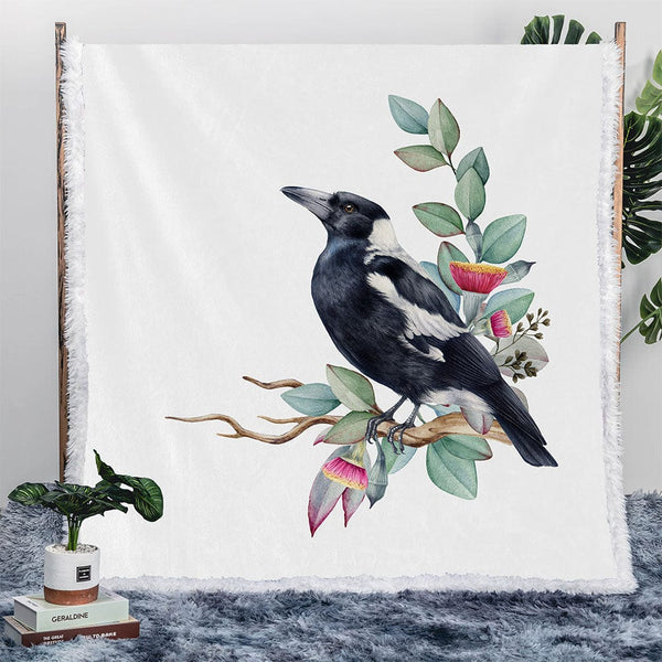 Magpie Plush Sherpa Blankets Magpie Blanket