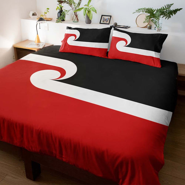 Māori Flag Māori Flag Quilt Cover Set