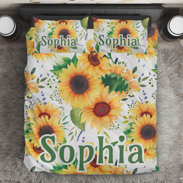 Dachshund Merrywood Sunflower Personalised Doona Cover Set